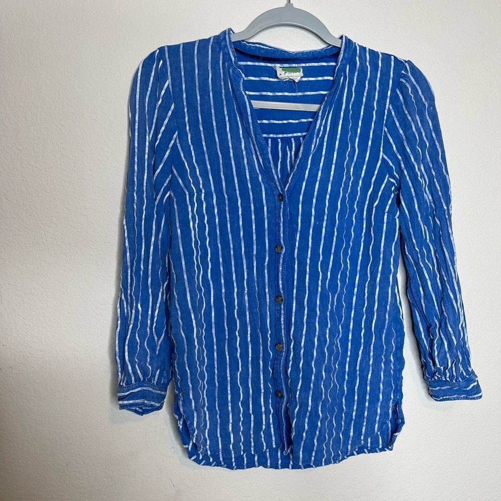 ‎Anthropologie striped button up blouse